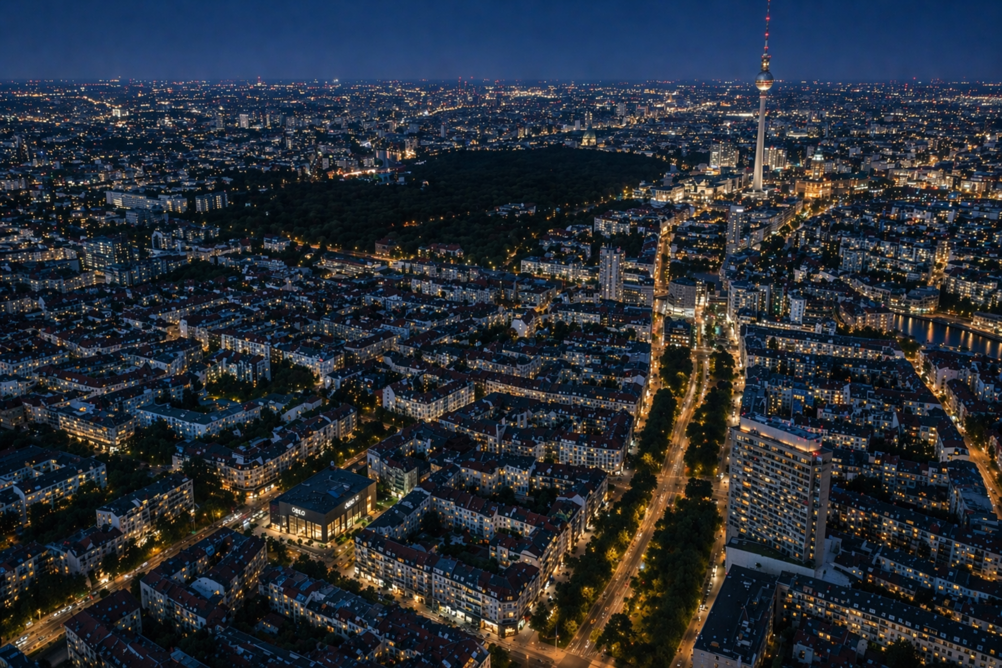 Luftaufnahme von Berlin mit ÖBEÖ Standort